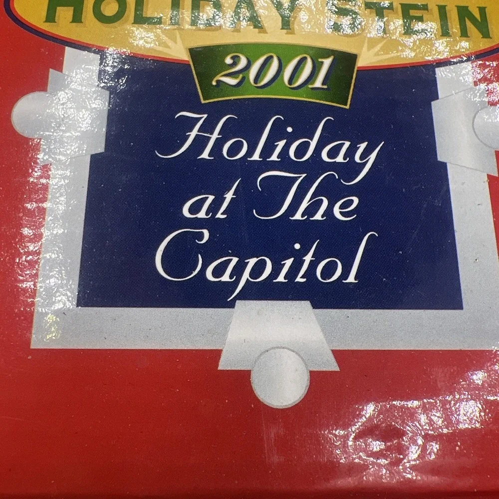 BUDWEISER 2001 HOLIDAY STEIN - HOLIDAY AT THE CAPITOL - ORIGINAL BOX WITH‎ COA